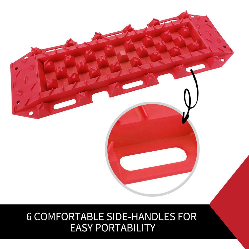 10T Heavy Duty Recovery Tracks Sand Track Snow Mud Tracks 10T Vehicle Red 4WD