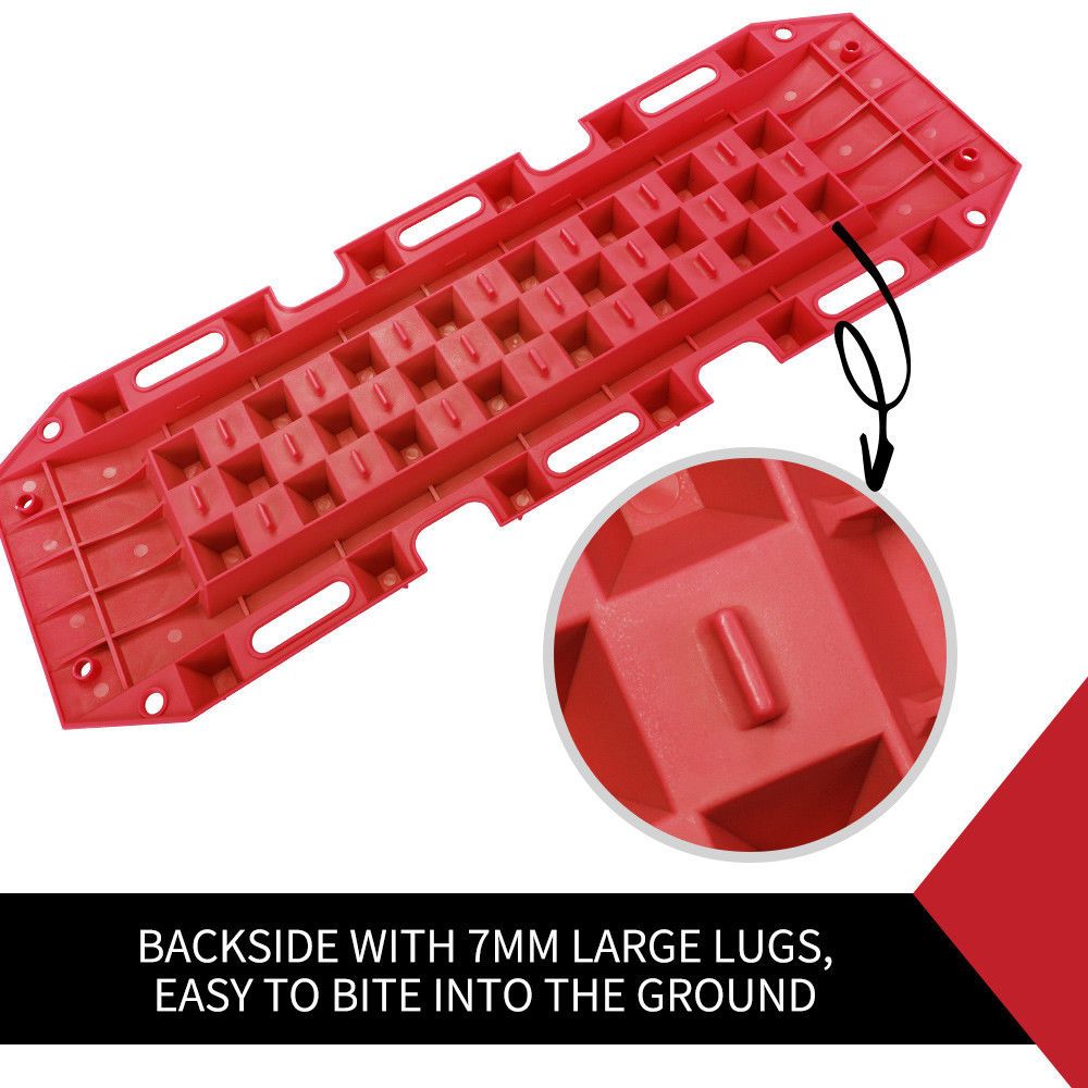 10T Heavy Duty Recovery Tracks Sand Track Snow Mud Tracks 10T Vehicle Red 4WD