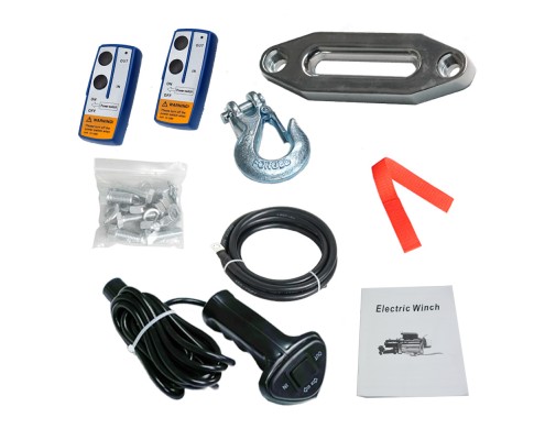 Electric Winch Synthetic Rope w/ Wireless Remote (14500LBS/6577KG Capacity) - Image 2