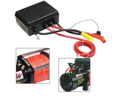 Electric Winch Synthetic Rope w/ Wireless Remote (14500LBS/6577KG Capacity) - Image 3