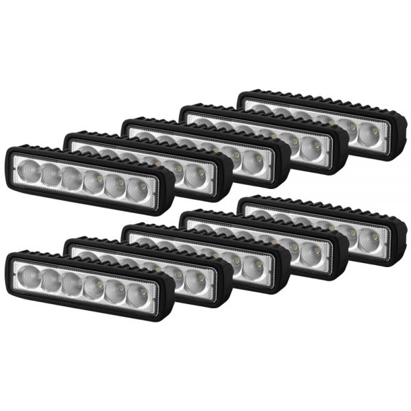 10x 6inch 18W Cree LED Work Light Flood Beam Driving Offroad Reverse 4x4 4WD