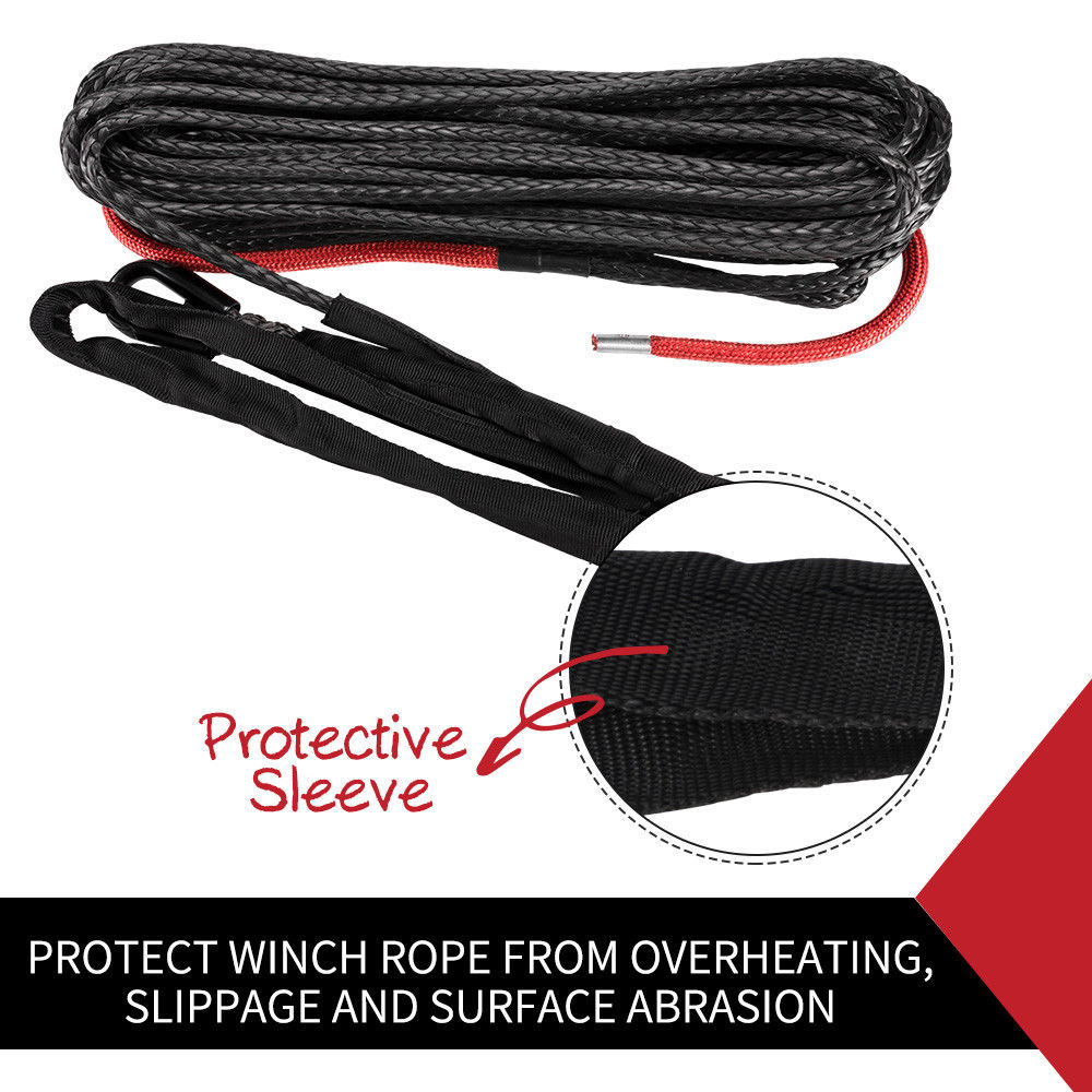 Winch Rope 10MM x 30M Synthetic Dyneema SK75 Tow Recovery Cable 4WD Car Boat